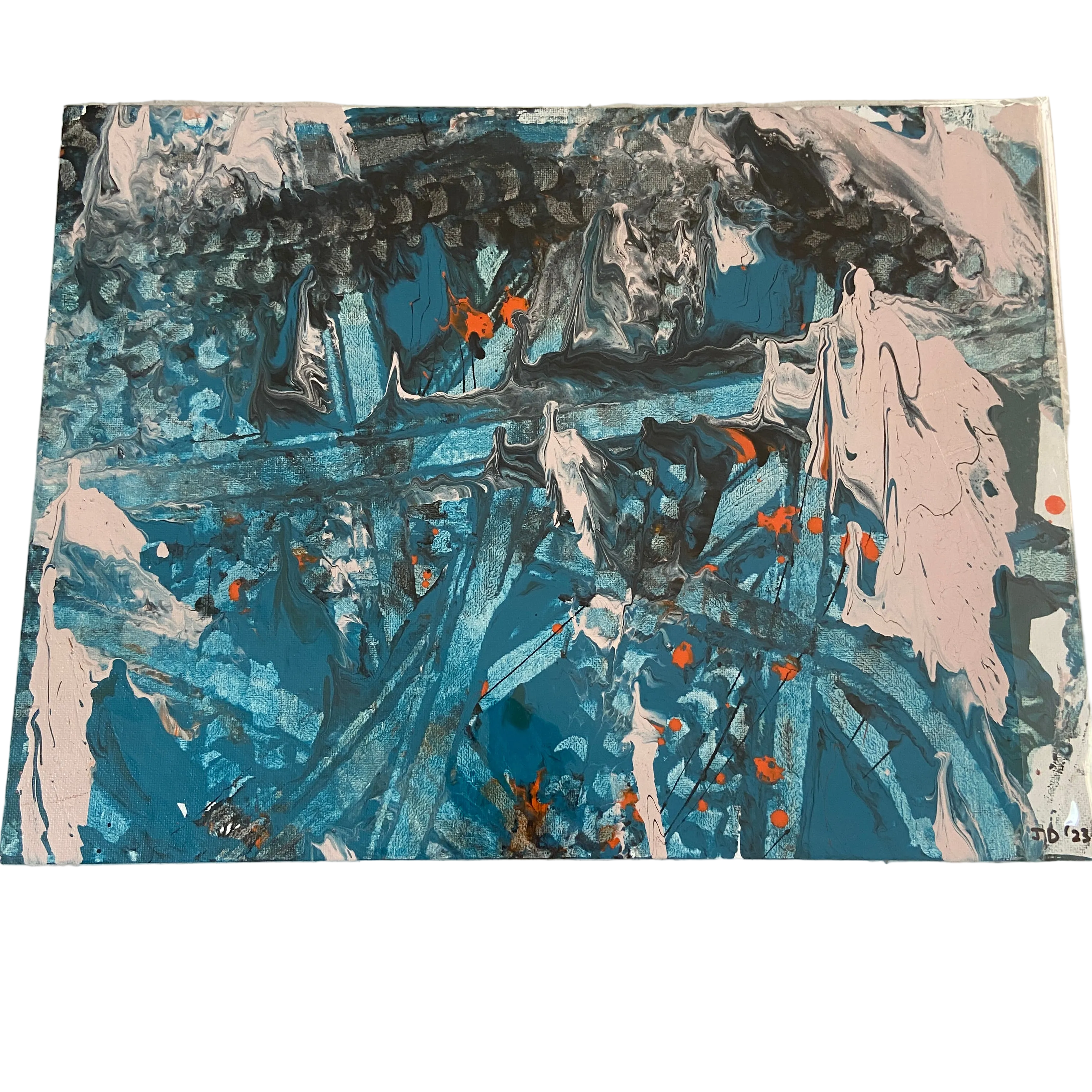 Red spotted purple #3 - original abstract painting by Jonah Dillon