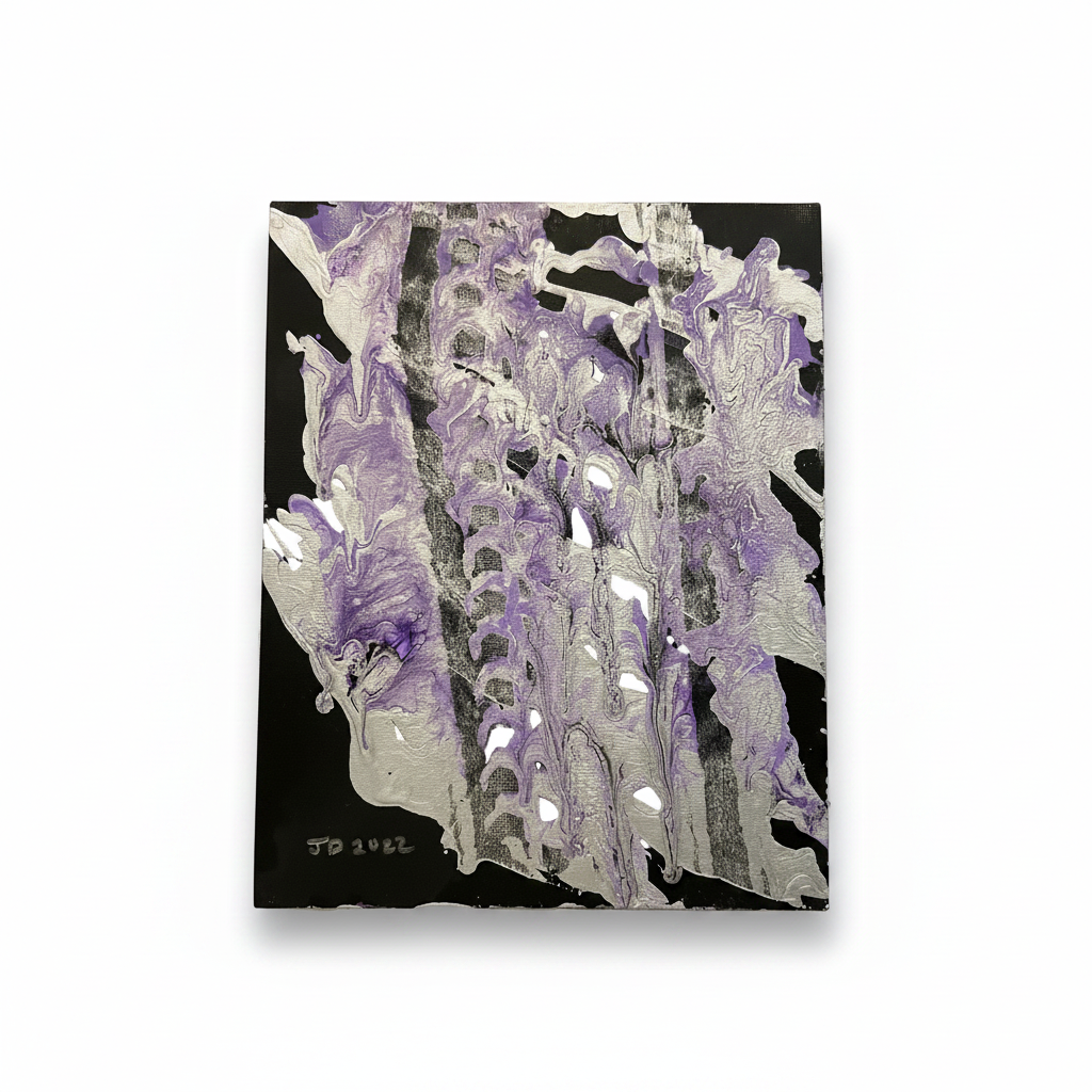 Metallic nightmare - original abstract painting by Jonah Dillon