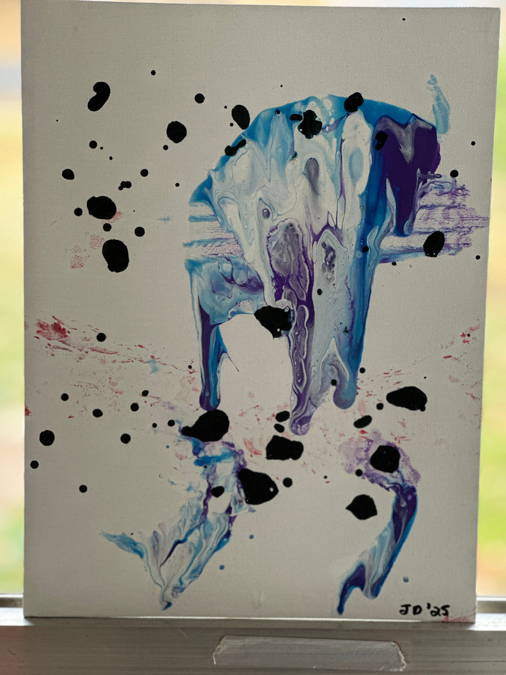 Otherworldly jellyfish - original abstract painting by Jonah Dillon