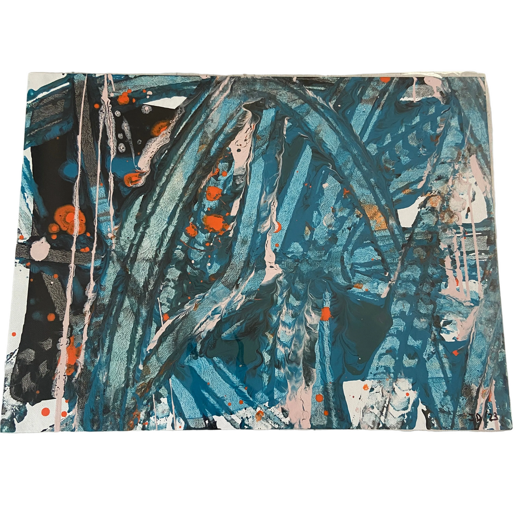Red spotted purple #1 - original abstract painting by Jonah Dillon