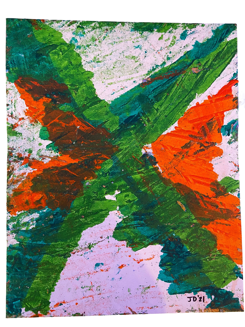 Green X with Orange image 0