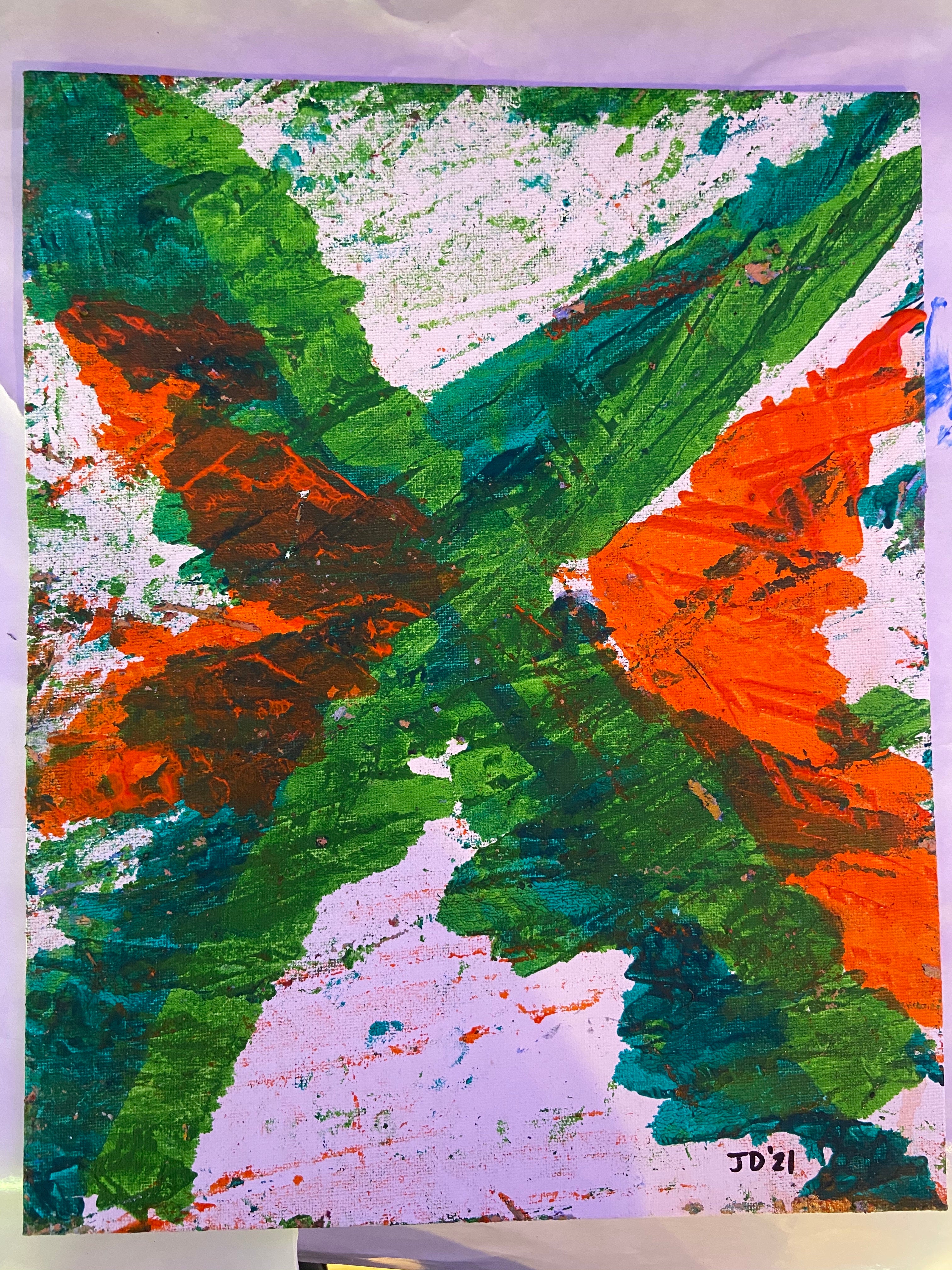 Green X with Orange image 0