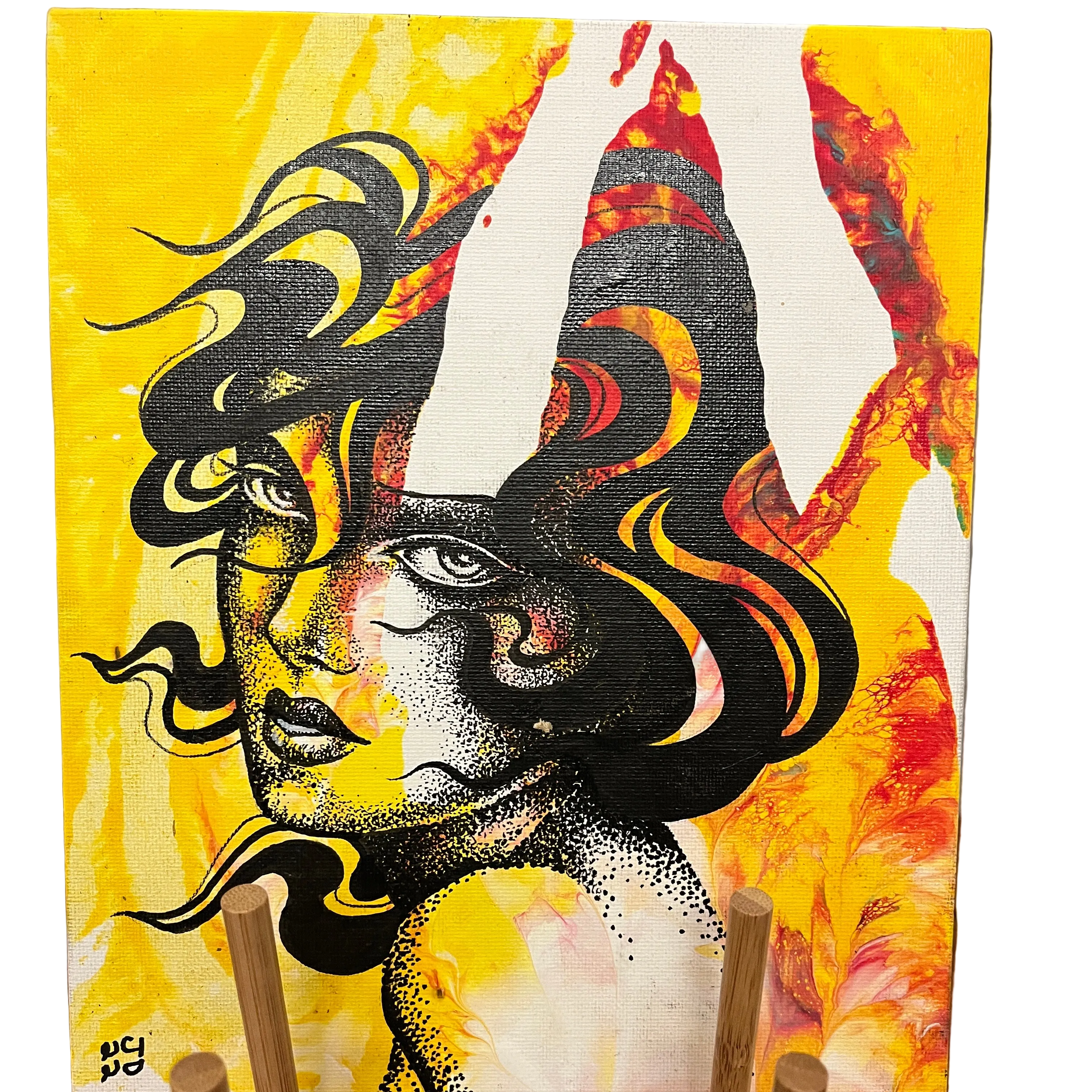 The Blaze - original abstract painting by Jonah Dillon
