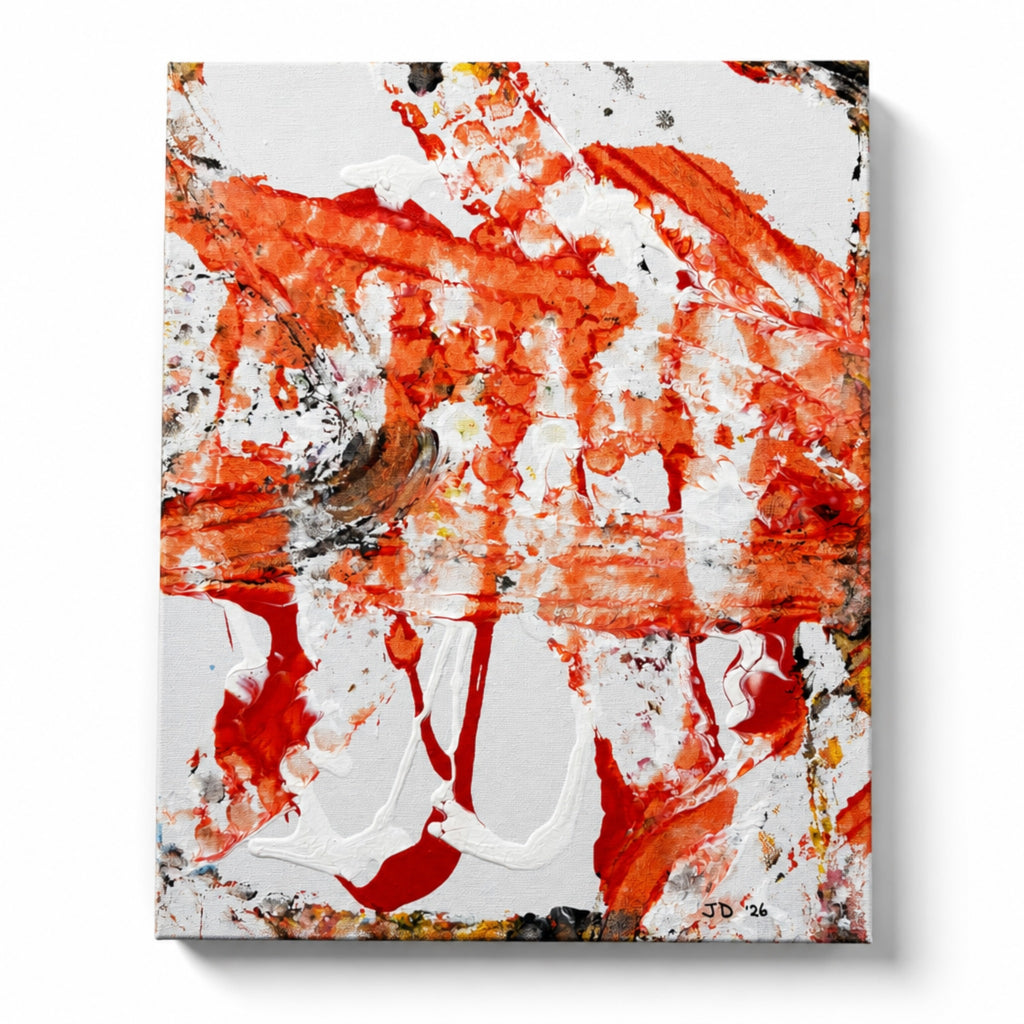 Interrupted construction - original abstract painting by Jonah Dillon