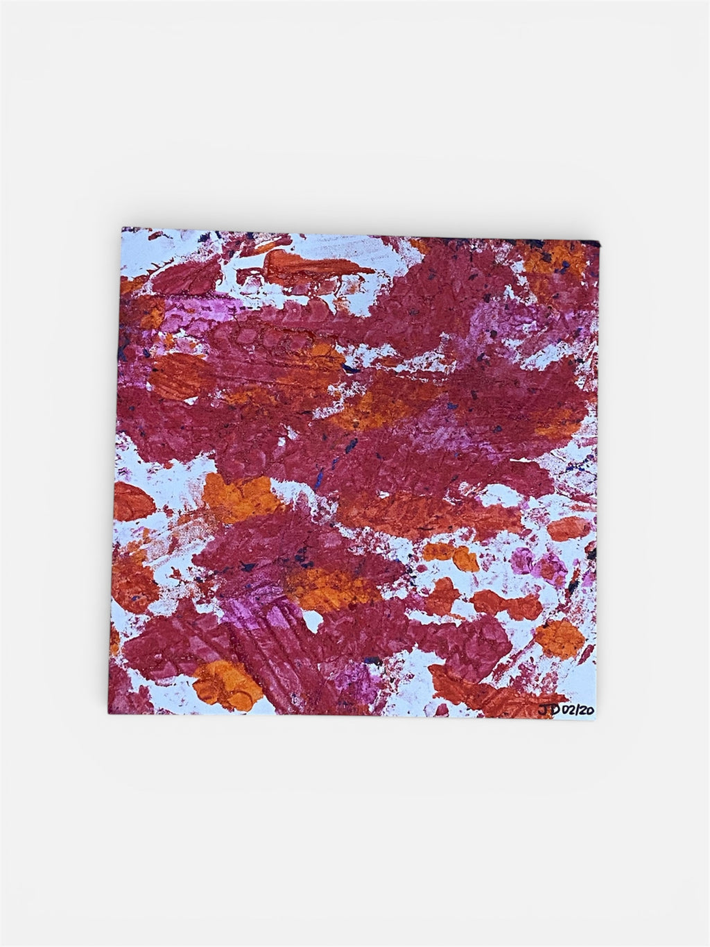 Red with orange splotches