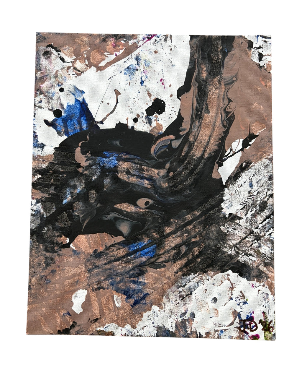 Slate and azure 1 - original abstract painting by Jonah Dillon