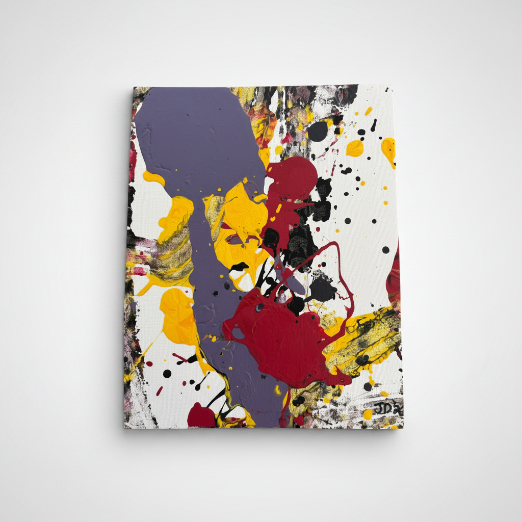 Alien ultrasound - original abstract painting by Jonah Dillon