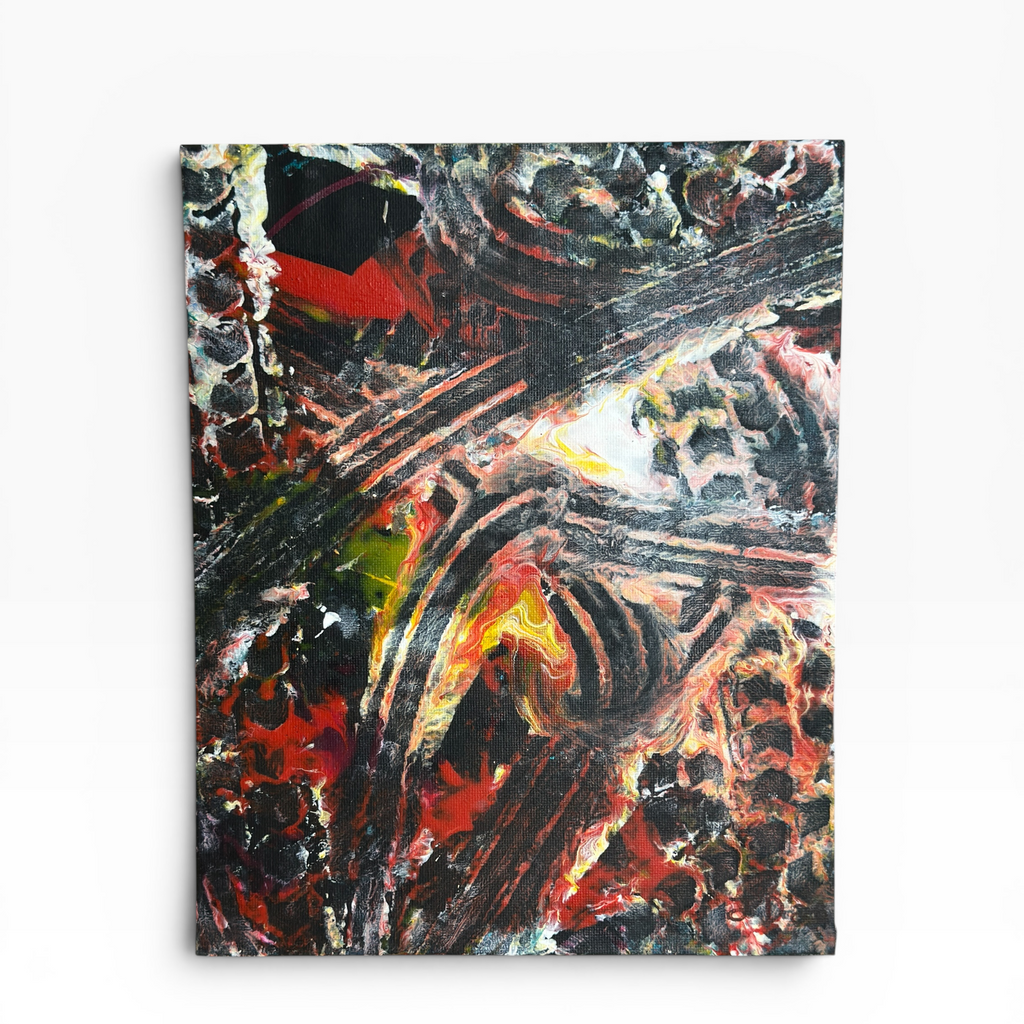 Hellscape PT 1 - original abstract painting by Jonah Dillon