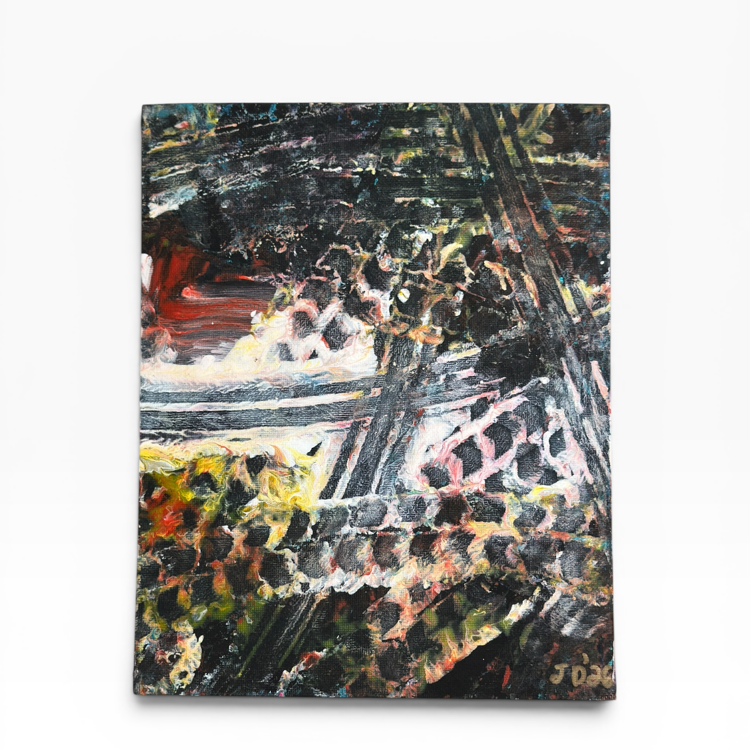 Hellscape Pt 2 - original abstract painting by Jonah Dillon