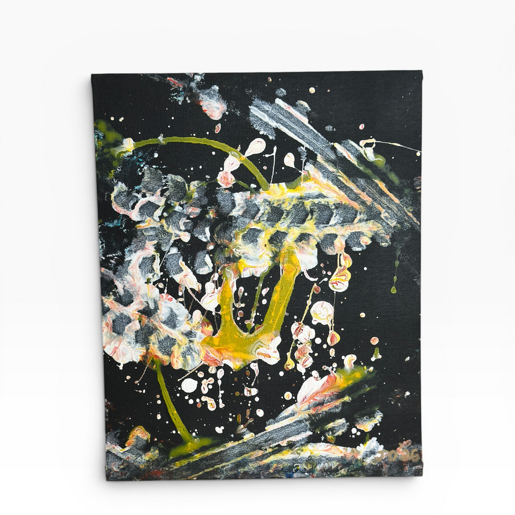 Geothermal flare - original abstract painting by Jonah Dillon