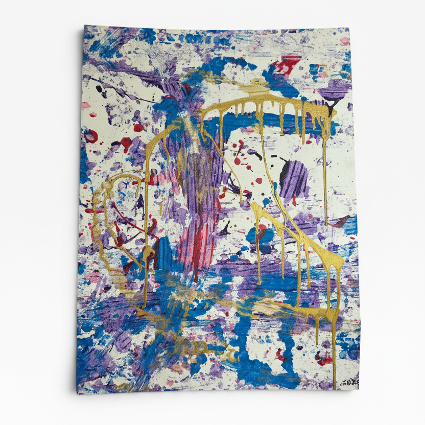 Gold Symphony - original abstract painting by Jonah Dillon