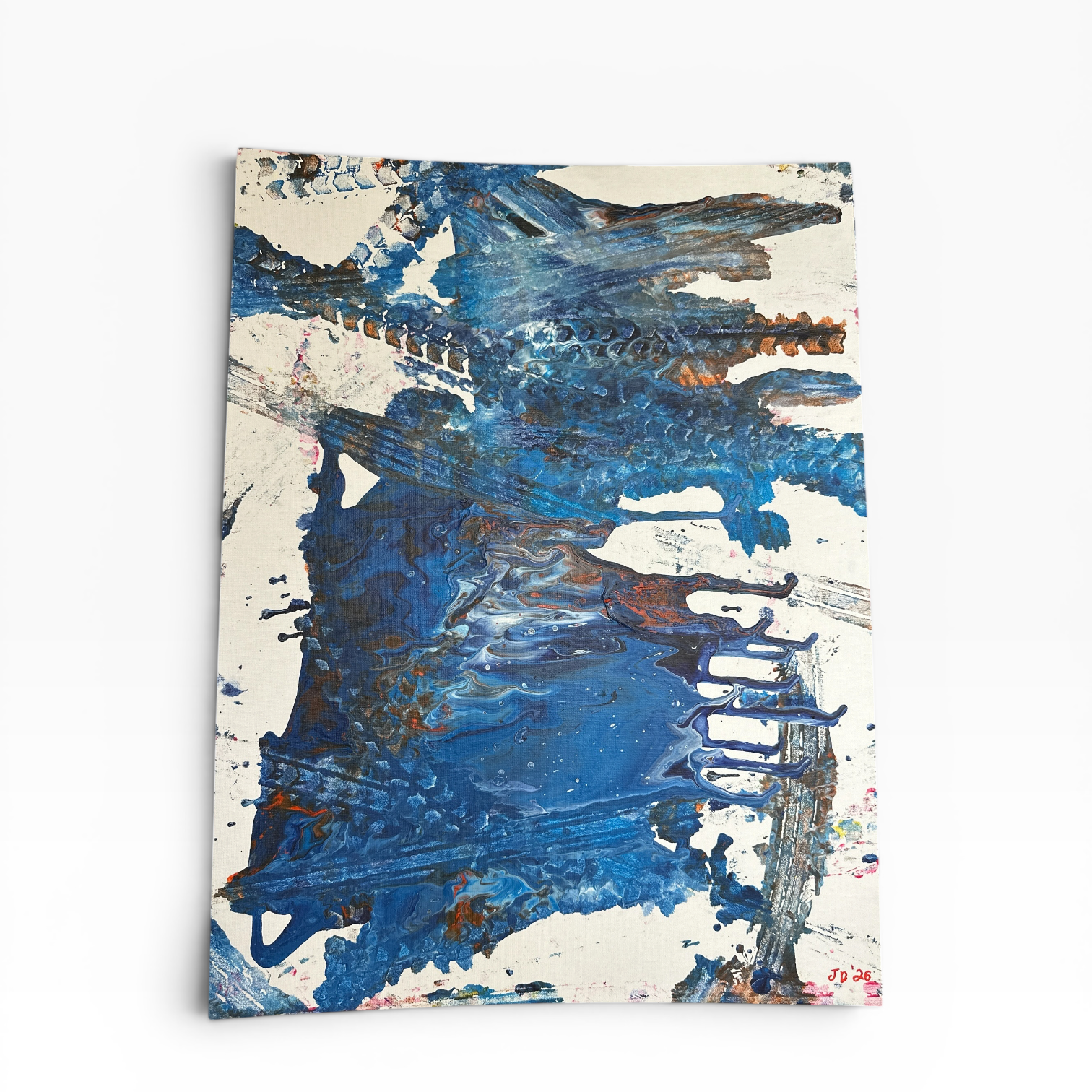 Oceanic descent - original abstract painting by Jonah Dillon