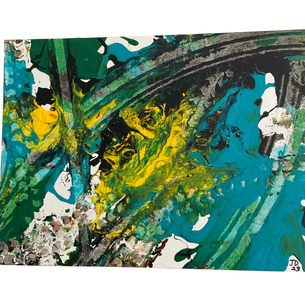 Hiden Faces - original abstract painting by Jonah Dillon
